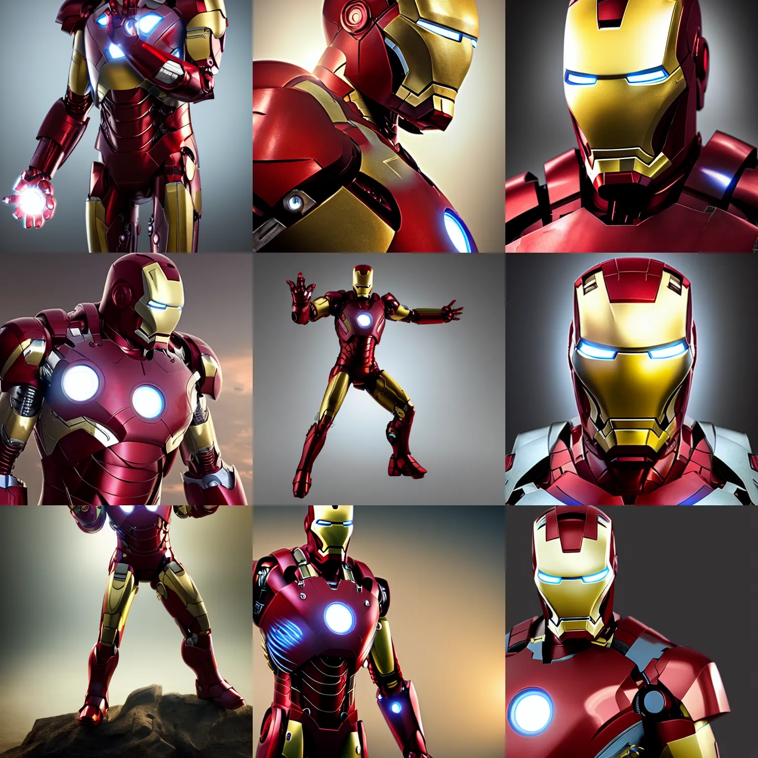 Prompt: still photo of iron man, steampunk style, studio lighting, unreal engine 5 quality render, photorealistic portrait, highly detailed, bright studio setting, crisp quality and light reflections