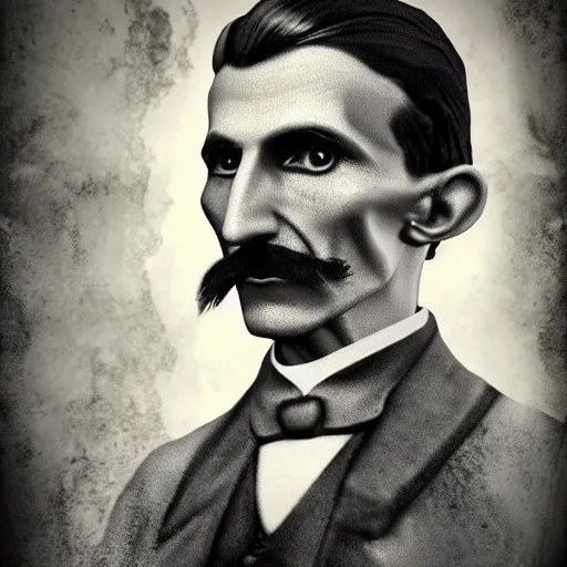 Prompt: 3d render of Nikola Tesla in the Arcane style, league of legends