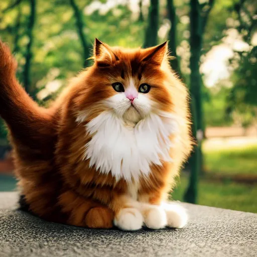 Prompt: a huge fluffy tail attached to a cute cat pixiv bokeh high quality 8k award winning photograph