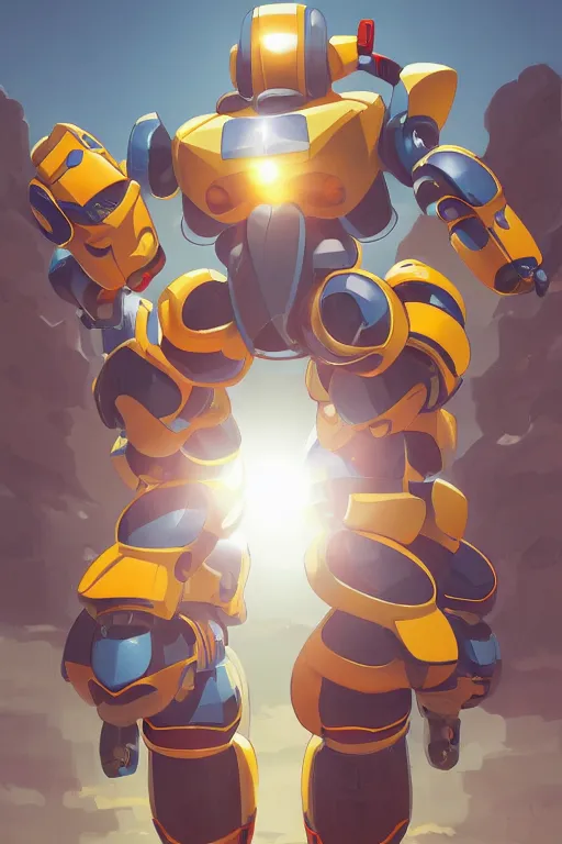 Image similar to metabots medabots medarotto medarot robot minimalist comics, behance hd by jesper ejsing, by rhads, makoto shinkai and lois van baarle, ilya kuvshinov, rossdraws global illumination ray tracing hdr radiating a glowing aura