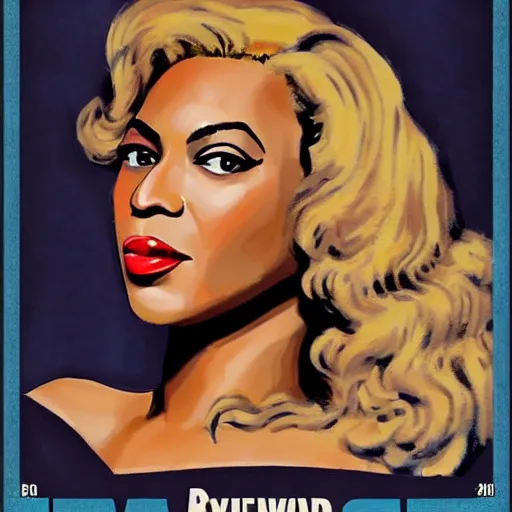 Prompt: beyonce in the style of a 5 0 s western movie poster, highly detailed, howard terpning