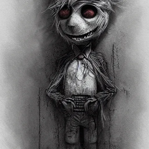 Prompt: michael karcz grunge drawing of a teddy bear . , in the style of corpse bride, loony toons style, horror themed, detailed, elegant, intricate, trending on artstation, 4k