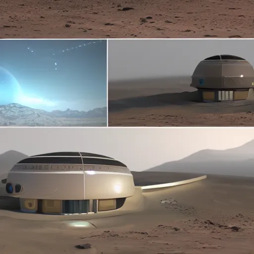 Image similar to futuristic house on mars