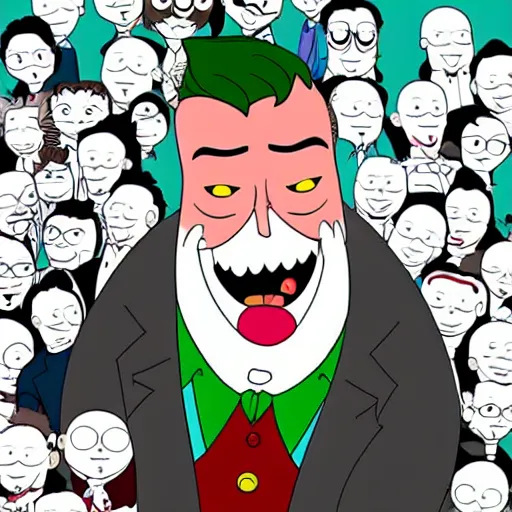 Image similar to the joker family guy art style