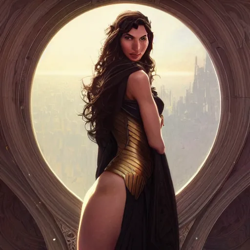 Prompt: beautiful natural Gal Gadot, intricate, elegant, highly detailed, digital painting, artstation, concept art, smooth, sharp focus, illustration, art by artgerm and greg rutkowski and alphonse mucha and loish and WLOP