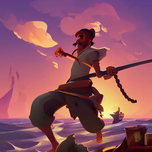 Image similar to painting treasure on sea of thieves game smooth median photoshop filter cutout vector, behance hd by jesper ejsing, by rhads, makoto shinkai and lois van baarle, ilya kuvshinov, rossdraws global illumination