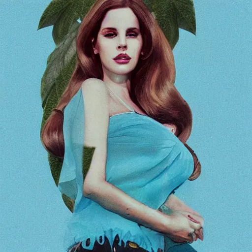 Image similar to Lana del rey album cover, photorealistic