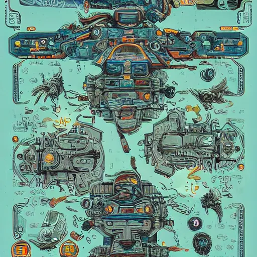 Prompt: mysterious detailed scifi board game art by tim doyle