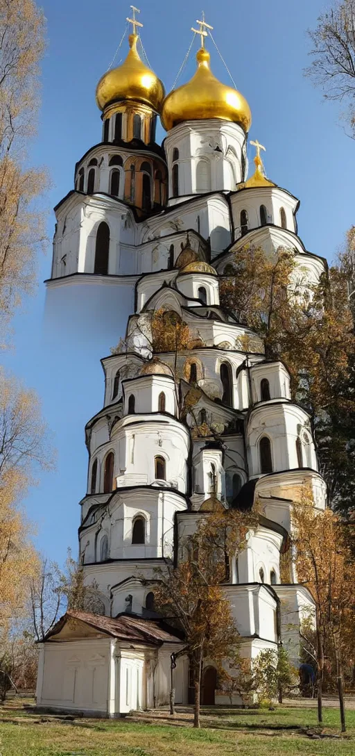 Image similar to tiny home that looks exactly like st volodymyr's cathedral.