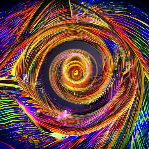 Image similar to minds trapped in the metaverse machine spiraling spirits sharing creativity of the infinite information that makes up all of time and space, 8 k resolution, hyperdetailed, supraliminal message to remind us