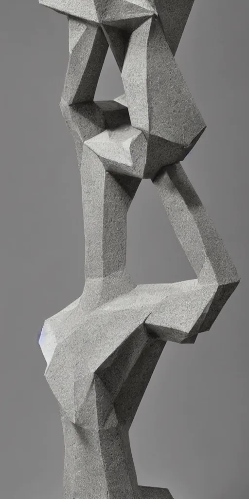 Prompt: a highly detailed brutalist angular sculpture of a sharp angular beautiful human body, aggressive, angles, sharp lines, faceted