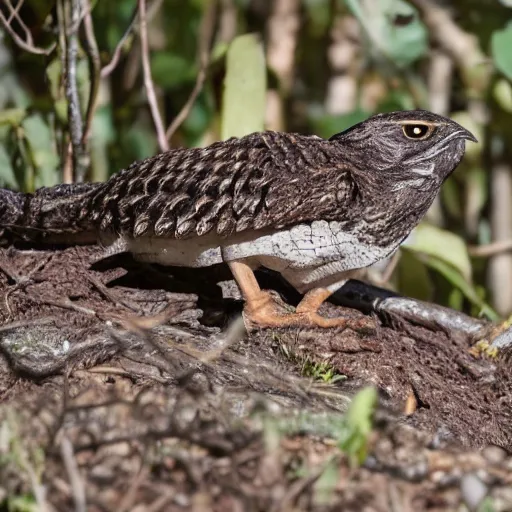 Image similar to human! nightjar werecreature, photograph captured at woodland creek