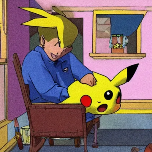 Image similar to an old age home for pikachu