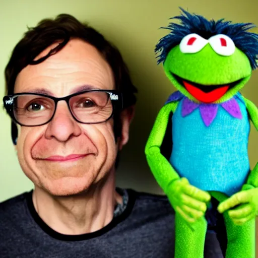 Image similar to river cuomo as a muppet