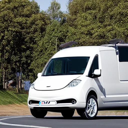 Image similar to A commercial van designed and produced by McLaren, with McLaren design elements, promotional photo