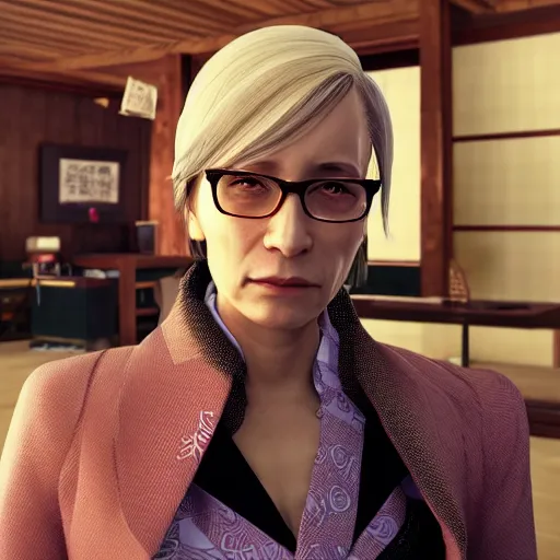 Prompt: Emma Bonino in Yakuza videogame, artwork 8k, trending on artstation