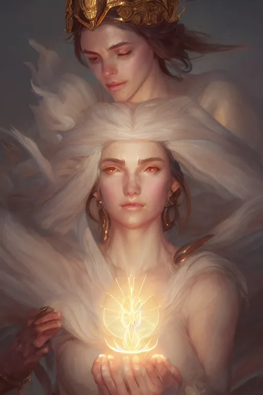 Prompt: goddess of the light, highly detailed, digital painting, artstation, concept art, smooth, sharp focus, illustration, unreal engine 5, 8 k, art by artgerm and greg rutkowski and edgar maxence