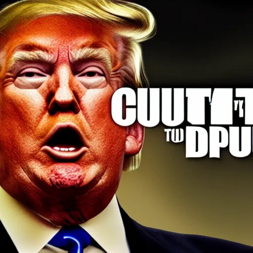 Image similar to Donald Trump on the call of duty black ops 2 cover art