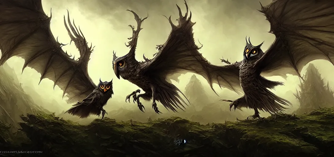 Prompt: d & d concept art matte painting owlfolk race in the style of stefan kostic, realistic, sharp focus, 8 k high definition, insanely detailed, intricate, mysterious, art by stanley lau and artgerm and luis royo