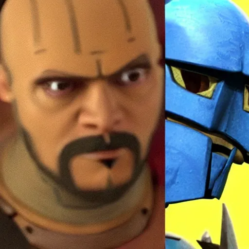 Image similar to temura morrison as captain rex, live action clone wars movie still