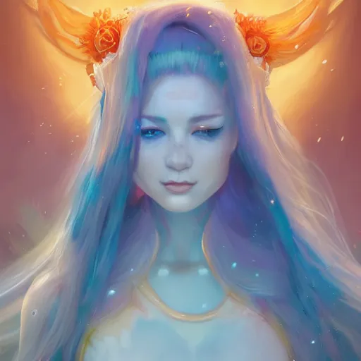 Image similar to a magical koi fish goddess, huggy wuggy from poppy playtime video game, fullbody, ultra high detailed, oil painting, greg rutkowski, charlie bowater, yuumei, yanjun cheng, unreal 5, daz, hyperrealistic, octane render, rpg portrait, dynamic lighting, fantasy art, beautiful face