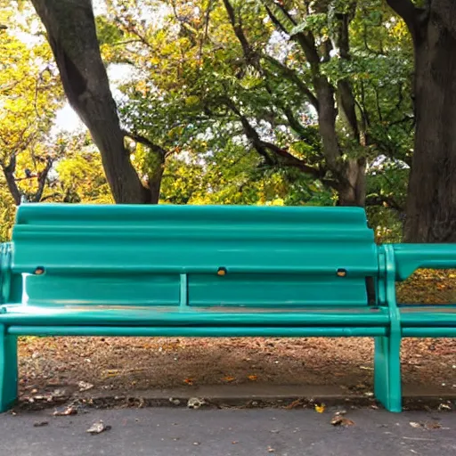 Prompt: hatsune miku sitting on a park bench