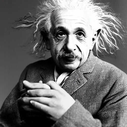 Image similar to photo of hybrid of einstein and yoda