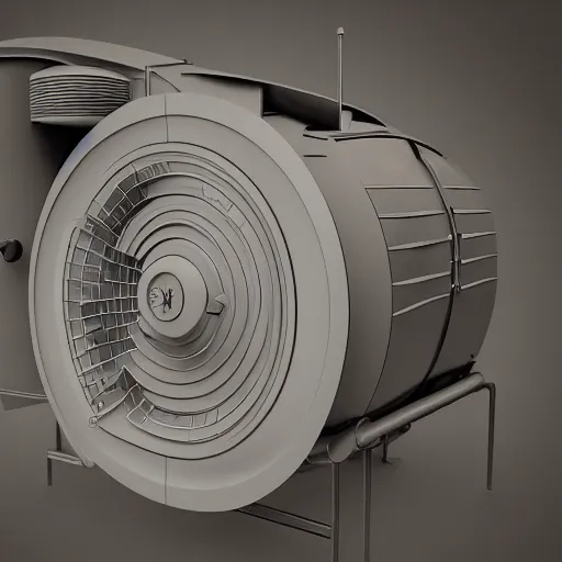 Image similar to electric generator, 3d, highly detailed, octane render