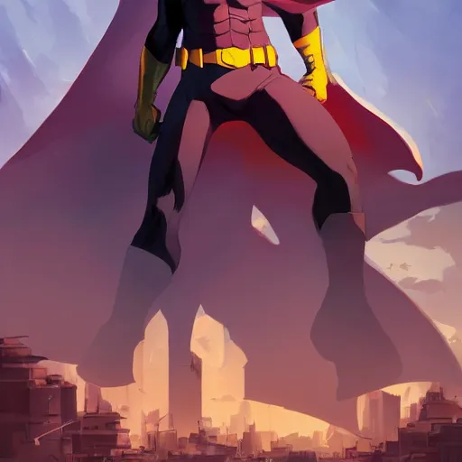 Image similar to hero world batman, behance hd by jesper ejsing, by rhads, makoto shinkai and lois van baarle, ilya kuvshinov, rossdraws global illumination