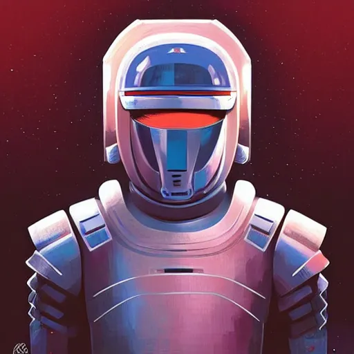 Prompt: portrait of a full armored knight, sci - fi, vibrant, sci - fi, space, art by christopher balaskas
