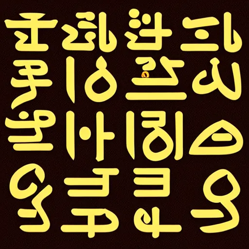 Image similar to arabic kanji hangul fusion script