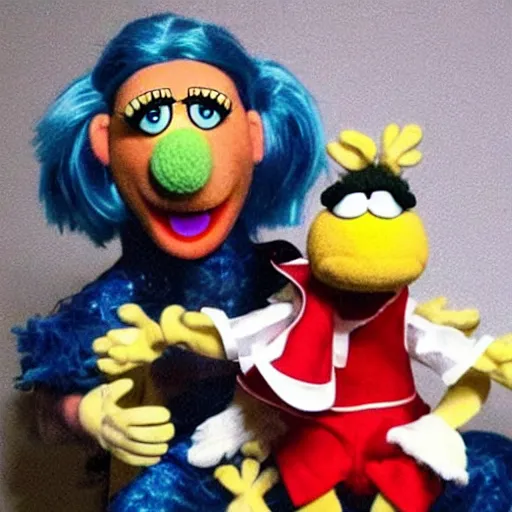 Prompt: jodie marsh as a muppet