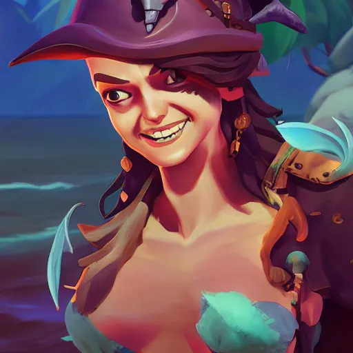 Image similar to jack the pirate mermaid on sea of thieves game avatar hero, behance hd by jesper ejsing, by rhads, makoto shinkai and lois van baarle, ilya kuvshinov, rossdraws global illumination