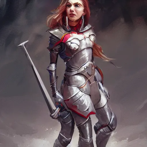 Prompt: gordon freeman as an attractive young smiling woman dressed as a knight, hd shot, digital portrait, beautiful, fantasy art, artstation, comic style, by artgerm, guy denning, jakub rozalski, magali villeneuve and charlie bowater