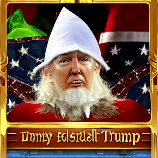 Prompt: fantasy elf wizard as president donald trump