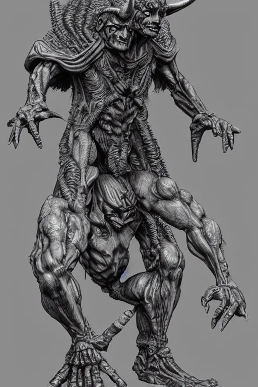 Image similar to humanoid hunched figure troll with 1 horn, ogre, fantasy, highly detailed, digital art, sharp focus, trending on art station, kentaro miura manga art style