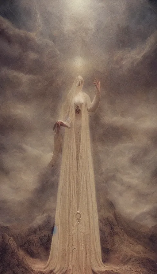 Prompt: the high priestess, digital art, matte painting, agostino arrivabene