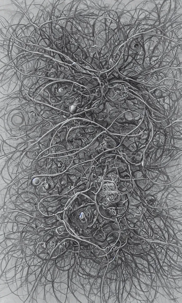 Image similar to internal lymphocyte virion rawandrendered synaptic fractality transmission embryonic beholder glial neurons grimdark amoeba by kumpan alexandr. # imaginativerealism