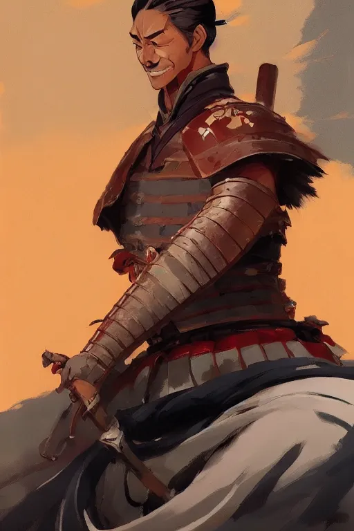 Image similar to portrait of a legendary Samurai , official fanart behance hd artstation by Jesper Ejsing, by RHADS and Makoto Shinkai and Lois van baarle and ilya kuvshinov and rossdraws