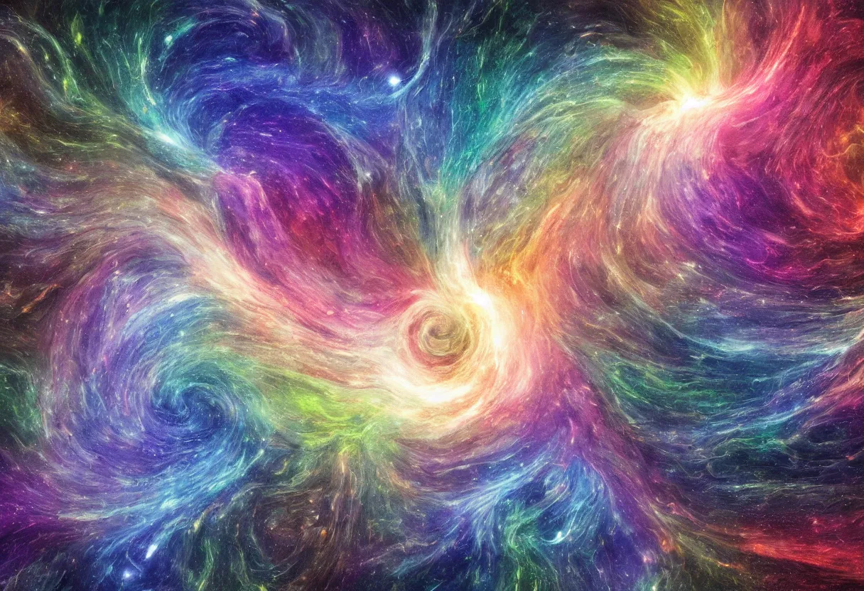 Image similar to the flowing complex abstract swirls of space and time