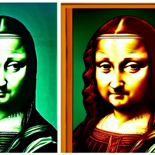 Image similar to monalisa transformation, award winning photography, cinematic, 50 mm, trending on Twitter