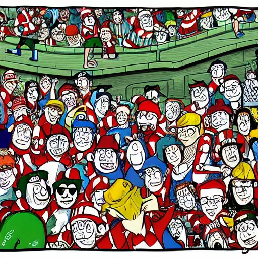 Image similar to wheres waldo art by walter wick