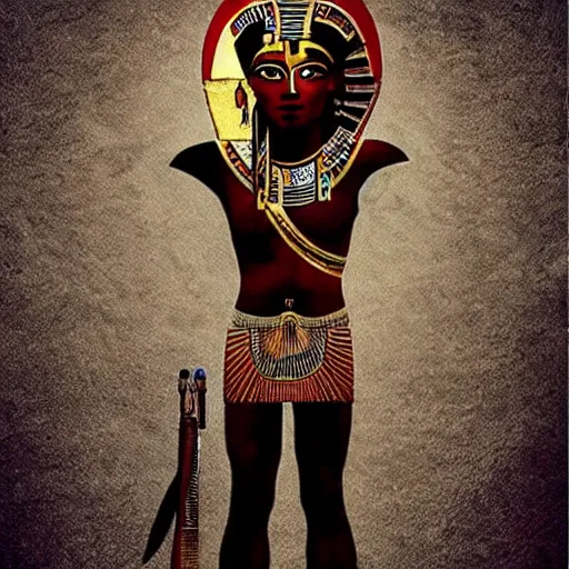 Image similar to johnny depp as the ancient egyptian god osiris