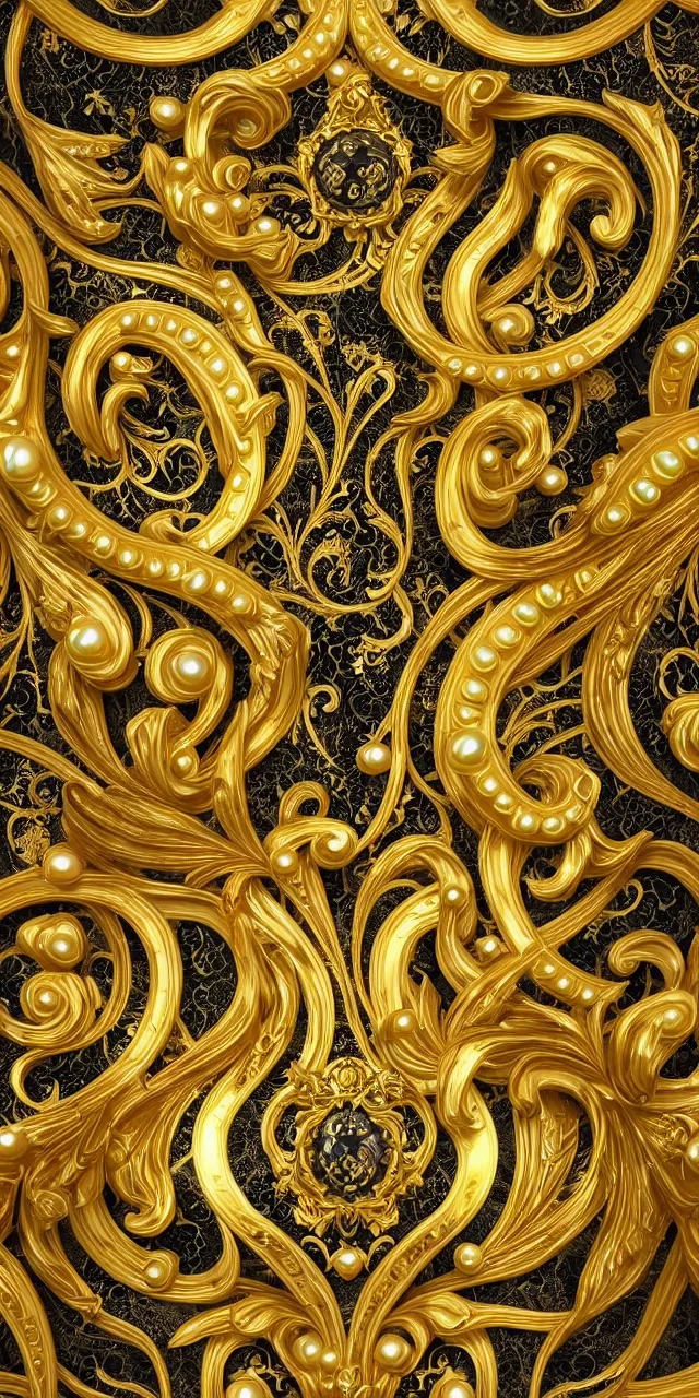 prompthunt: inrticate versace baroque wallpaper:: intricate