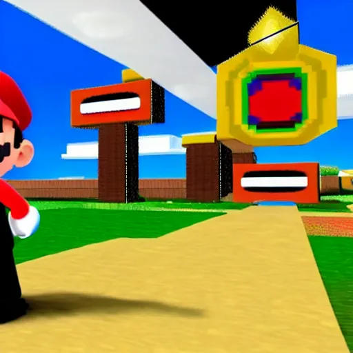 Image similar to Saul Goodman in Super Mario 64, gameplay