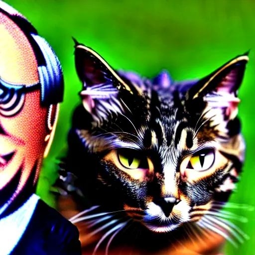 Image similar to cat donald rumsfeld, photo, detailed, 4 k