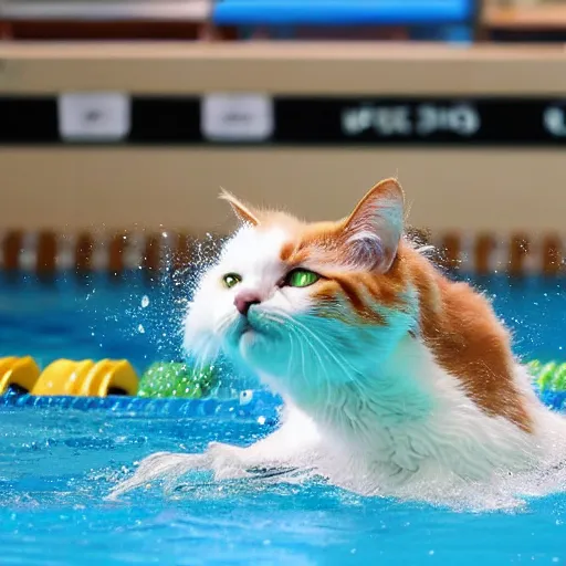 Image similar to photo of cat swimming in the 2 0 1 5 world swimming championship