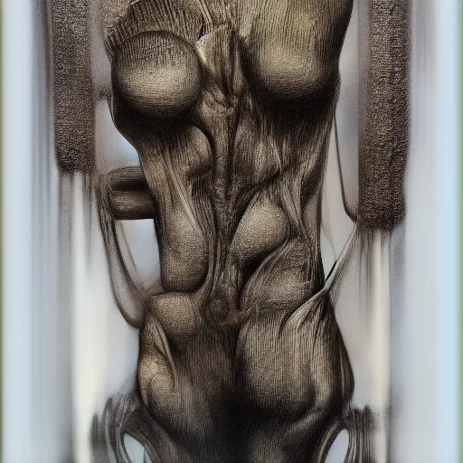 Image similar to the mutation of flesh by H R Giger