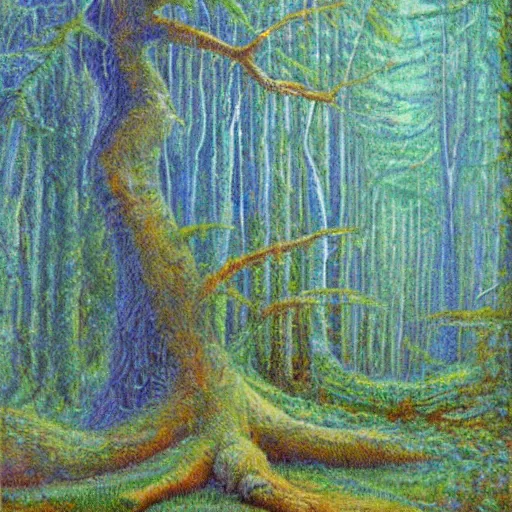 Prompt: forest by Kinuko Craft-n 4