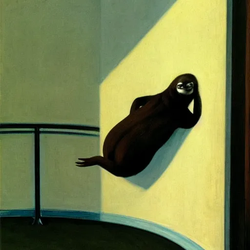 Image similar to sloth by Edward Hopper